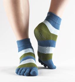 Bezprstové protiskluzové ponožky - barva blue/green (modrozelené)